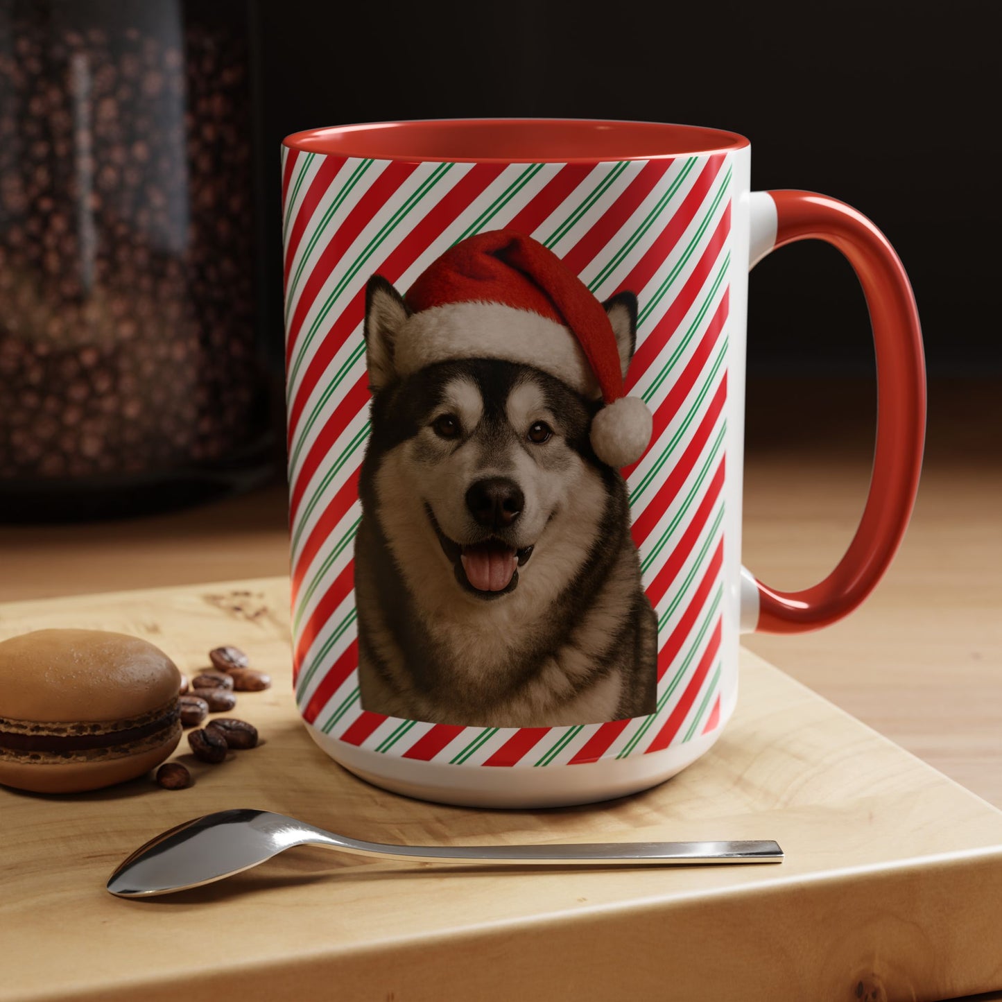 Santa Paws Malamute 2-Tone Coffee Mug