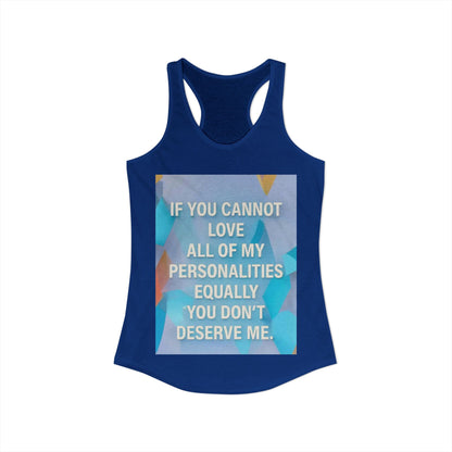 All Of My Personalities Women's Racerback Tank