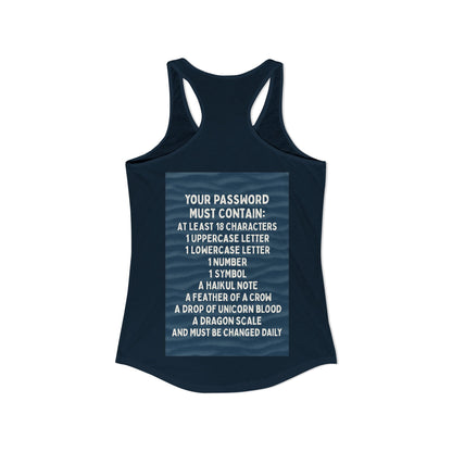 Password Women's Racerback Tank