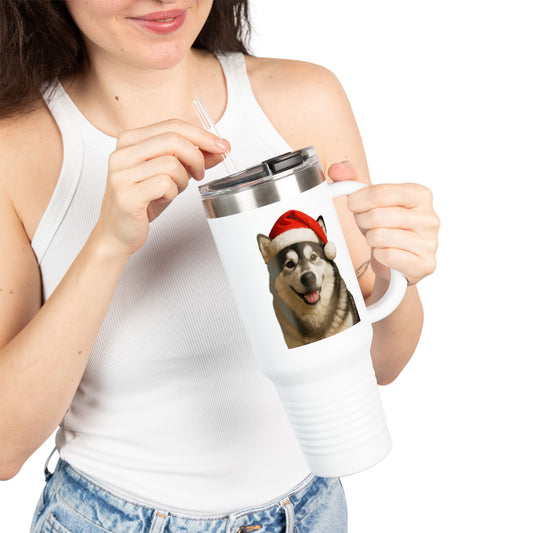 Santa Paws Malamute Insulated Travel Mug