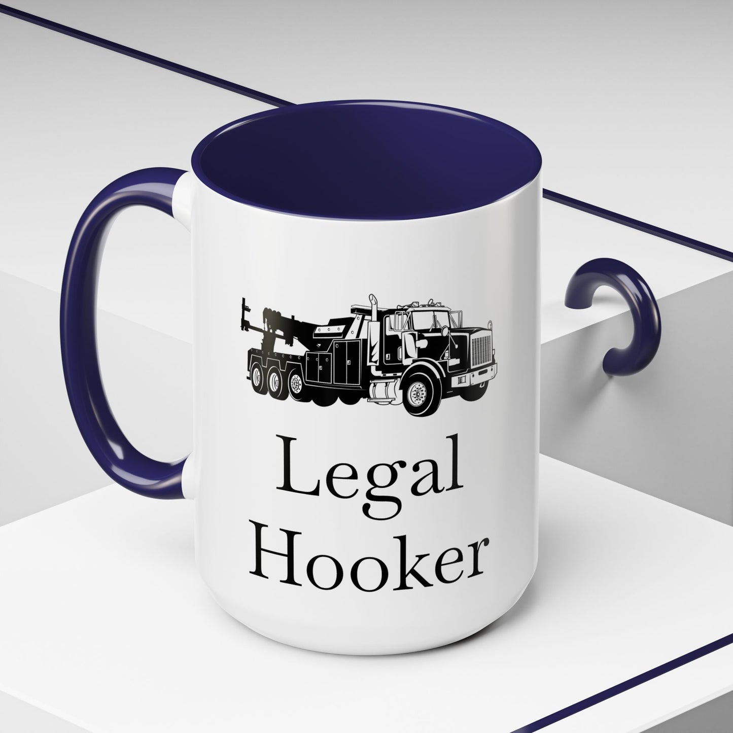 Legal H**ker Heavy Tow Truck 2-Tone Coffee Mug
