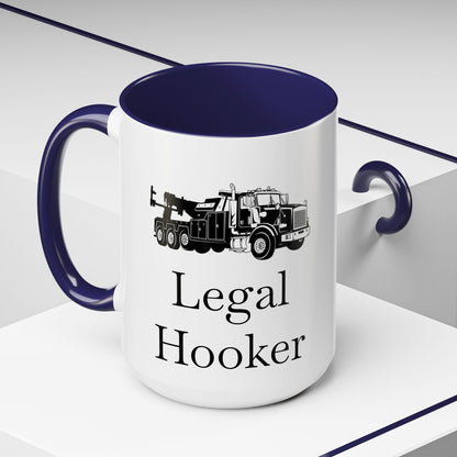 Legal H**ker Heavy Tow Truck 2-Tone Coffee Mug