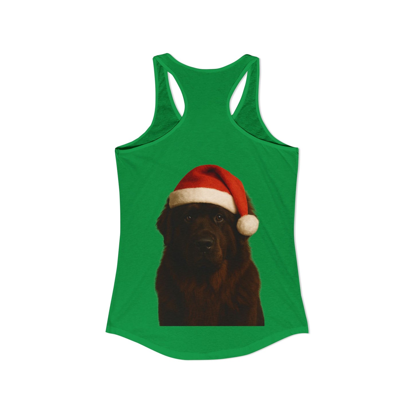 Santa Paws Newfie Women's Racerback Tank