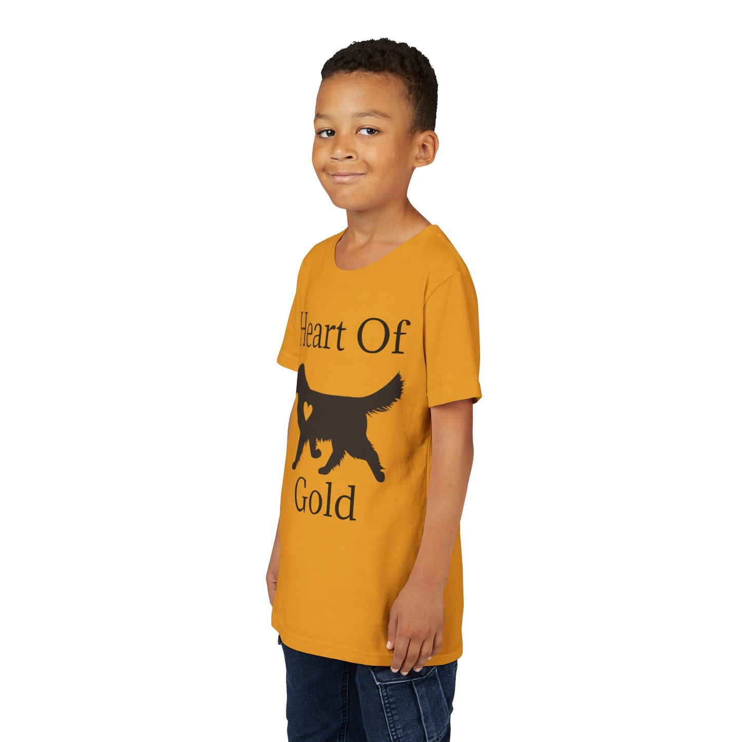 Heart Of Gold Youth Unisex Short Sleeve Crewneck Tee