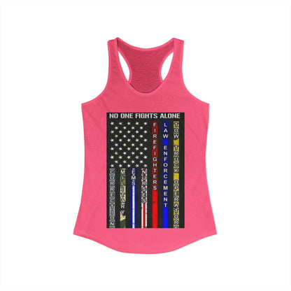 No One Fights Alone Women's Racerback Tank