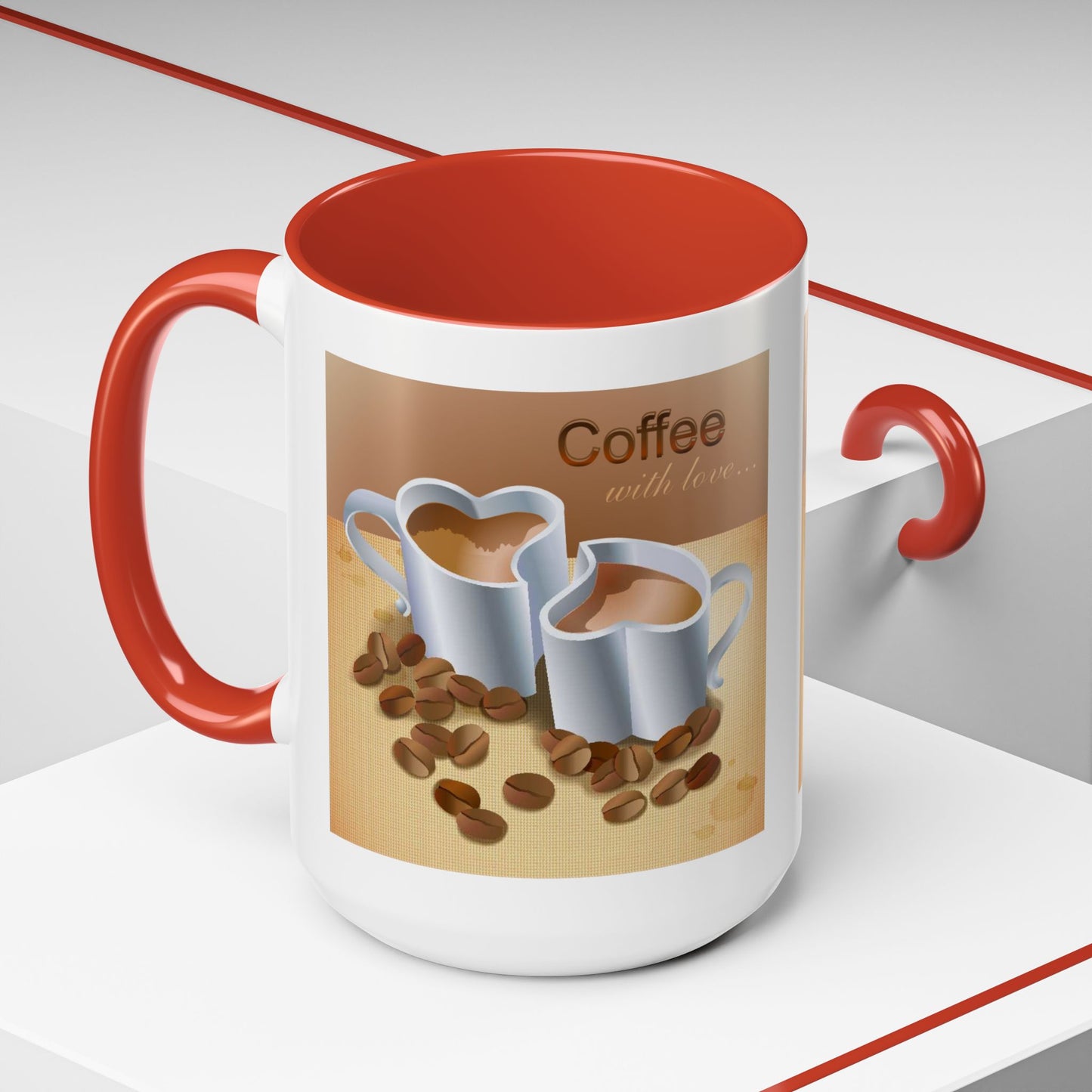 Coffee With Love 2-Tone Coffee Mug