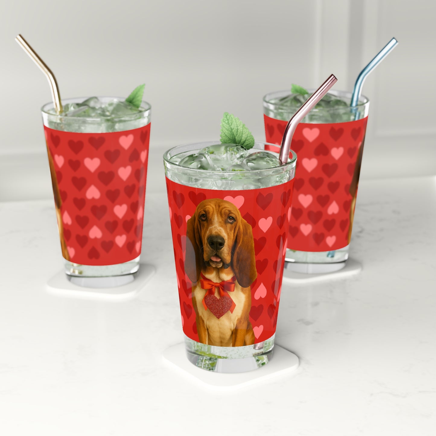 Cupid's Companion Basset Drinking Glass