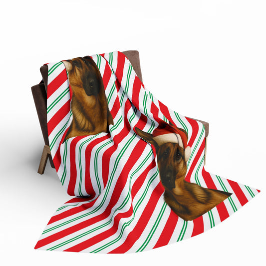 Santa Paws German Shepherd Arctic Fleece Blanket