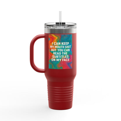 Subtitles Insulated Travel Mug