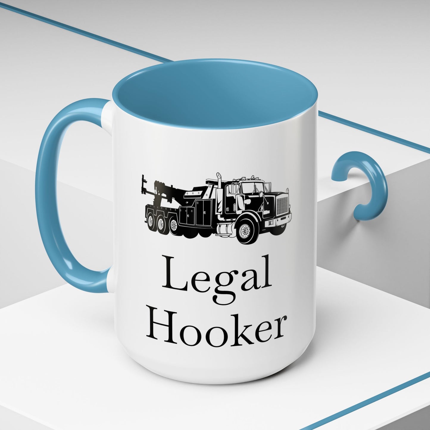 Legal H**ker Heavy Tow Truck 2-Tone Coffee Mug