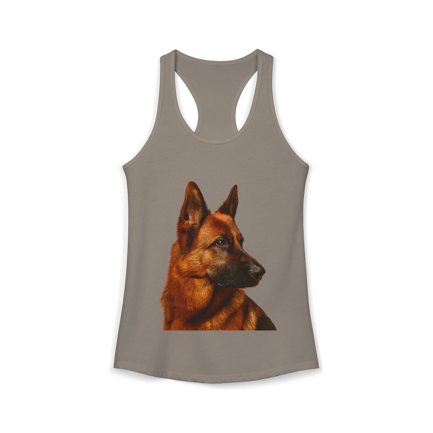 German Shepherd Head Women's Racerback Tank