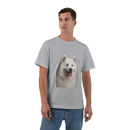 Samoyed Head Men's Short-Sleeve Crewneck Tee