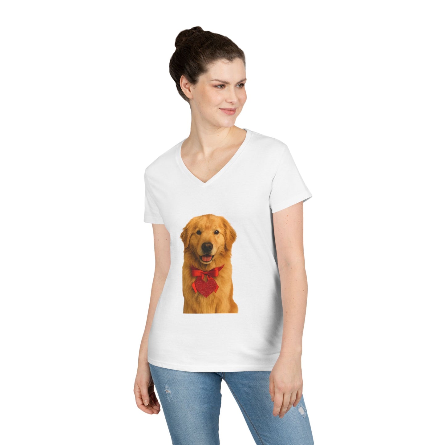 Cupid's Companion Golden Women's V-Neck T-Shirt