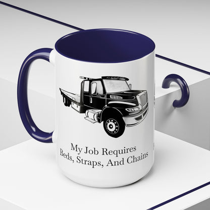 Beds, Straps, And Chains 2-Tone Coffee Mug