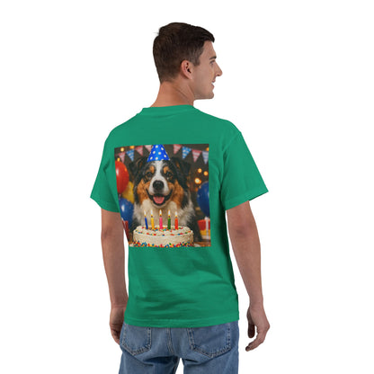 Birthday Buddy Aussie Men's Short-Sleeve Crewneck Tee