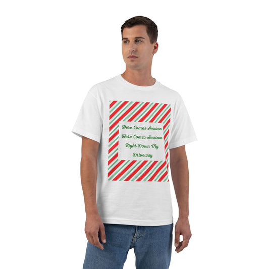 Here Comes Amazon Men's Short-Sleeve Crewneck Tee