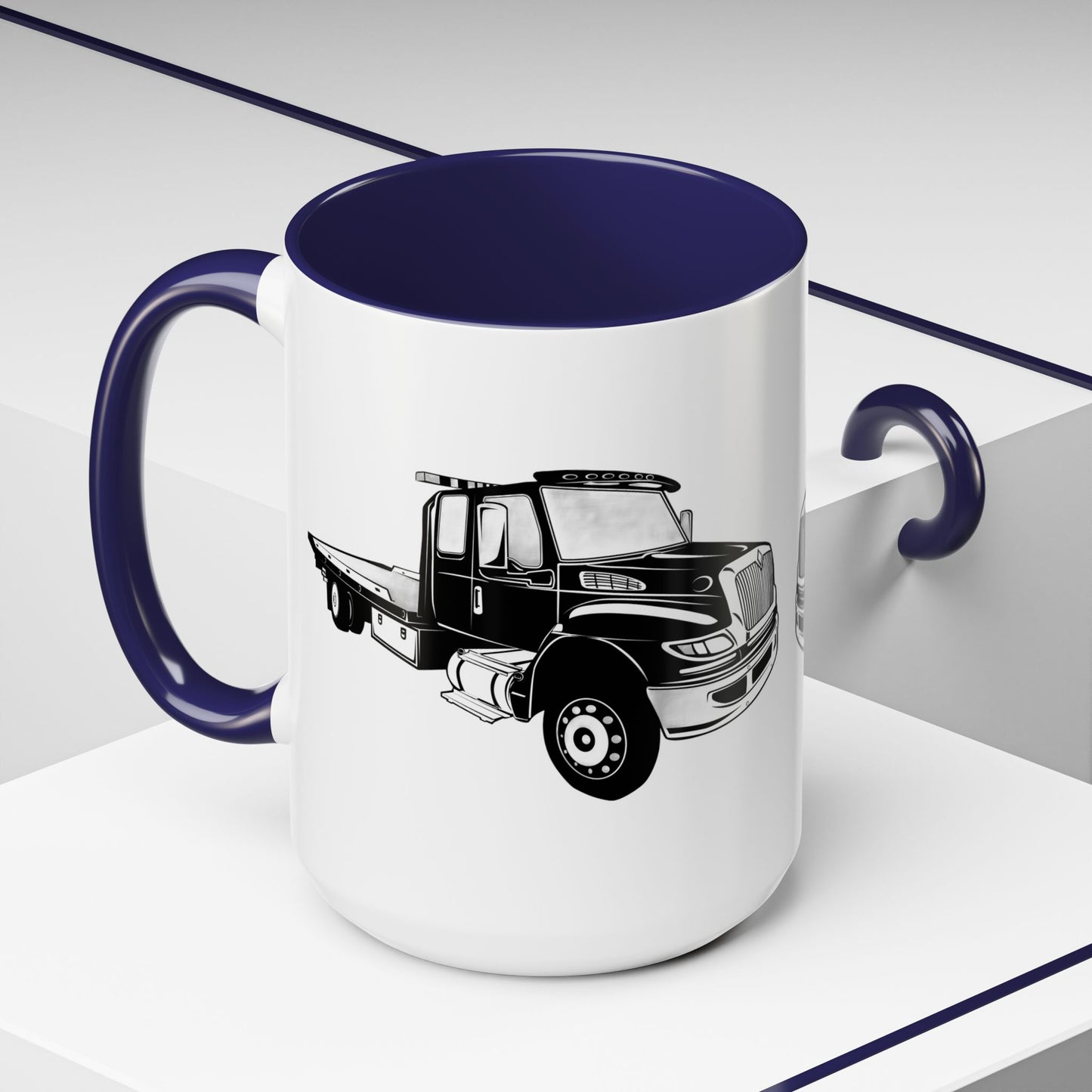 Flatbed Tow Truck 2-Tone Coffee Mug