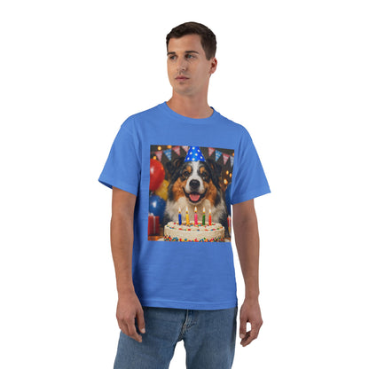 Birthday Buddy Aussie Men's Short-Sleeve Crewneck Tee