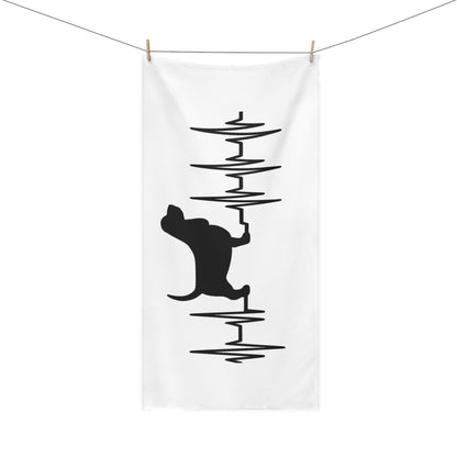 My Heart Beats For Bassets Mink-Cotton  Beach Towel