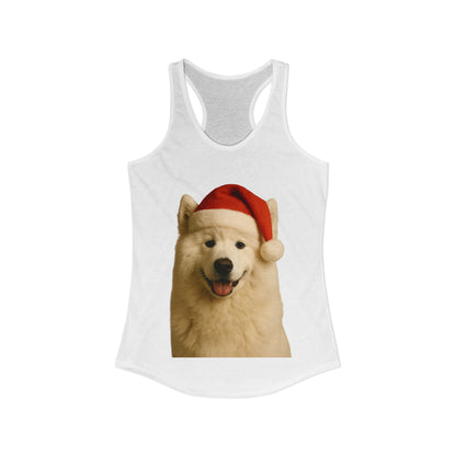 Santa Paws Samoyed Women's Racerback Tank