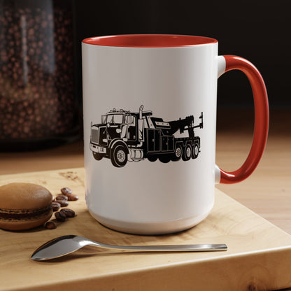 Heavy Tow Truck 2-Tone Coffee Mug