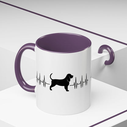 My Heart Beats For Bloodhounds 2-Tone Coffee Mug