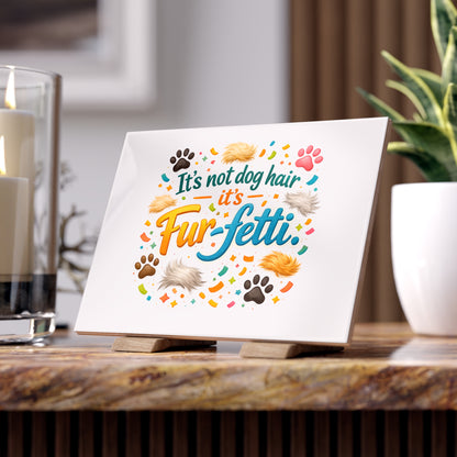Fur-Fetti Dog Ceramic Photo Tile