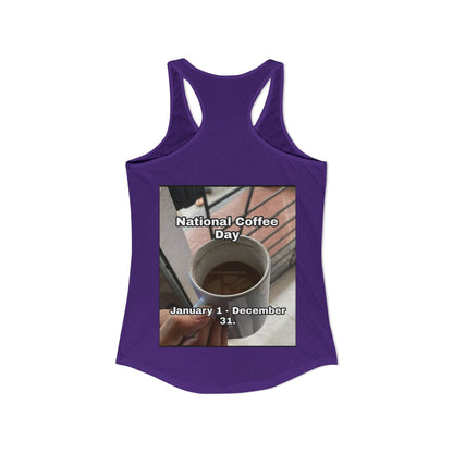 National Coffee Day Women's Racerback Tank
