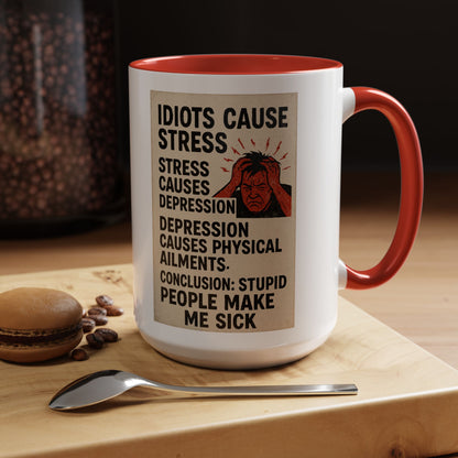 Stupid People 2-Tone Coffee Mug