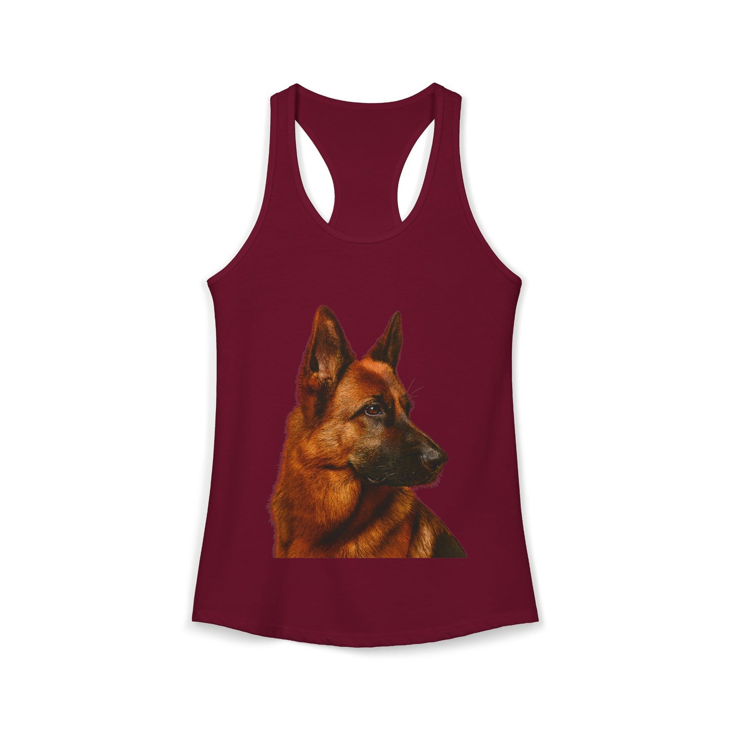 German Shepherd Head Women's Racerback Tank