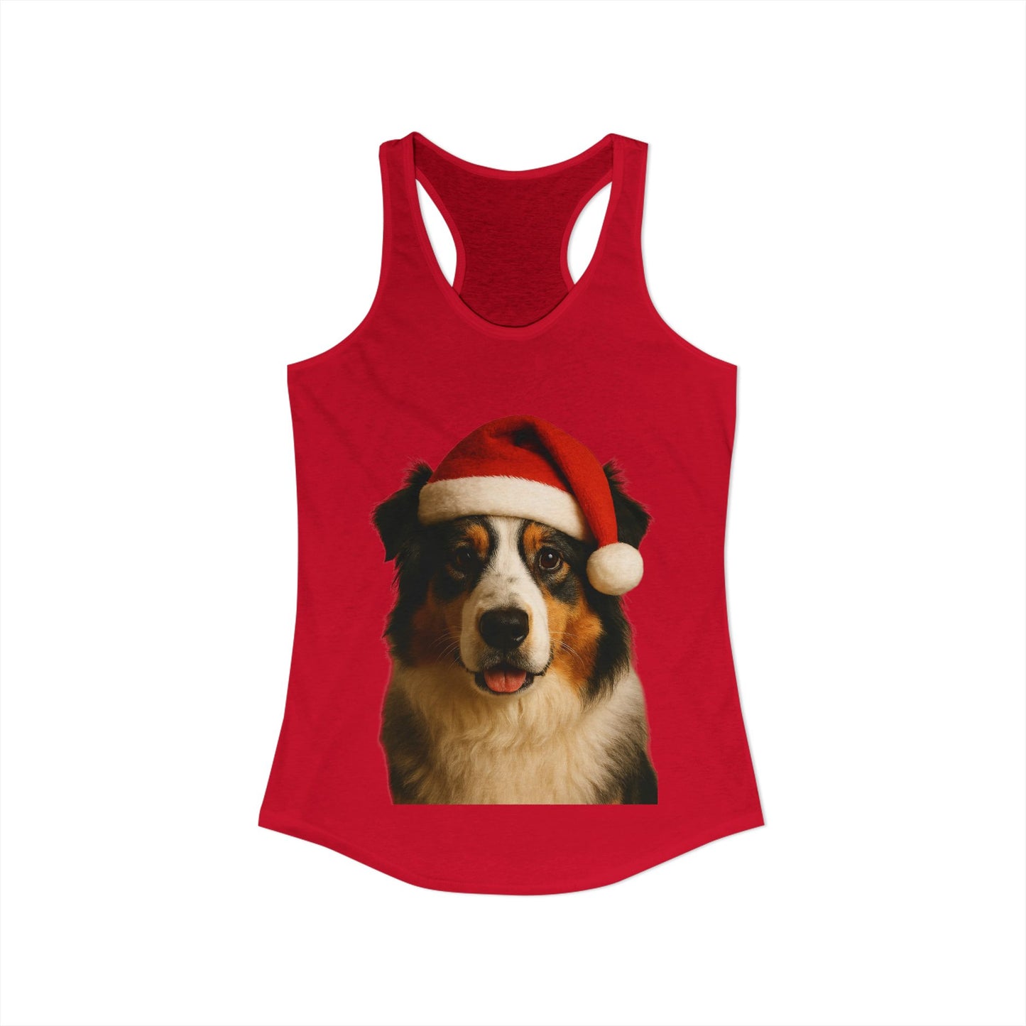 Santa Paws Aussie Women's Racerback Tank