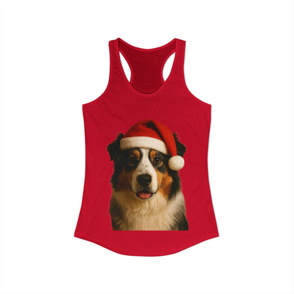 Santa Paws Aussie Women's Racerback Tank