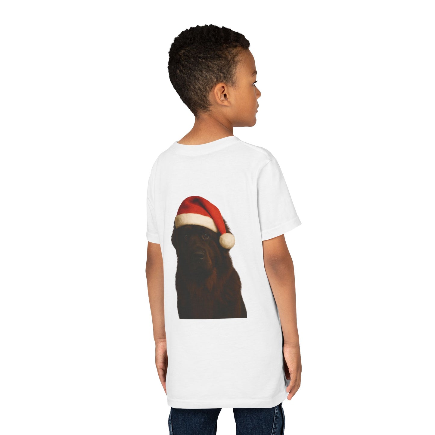 Santa Paws Newfie Youth Unisex Short Sleeve Crewneck Tee