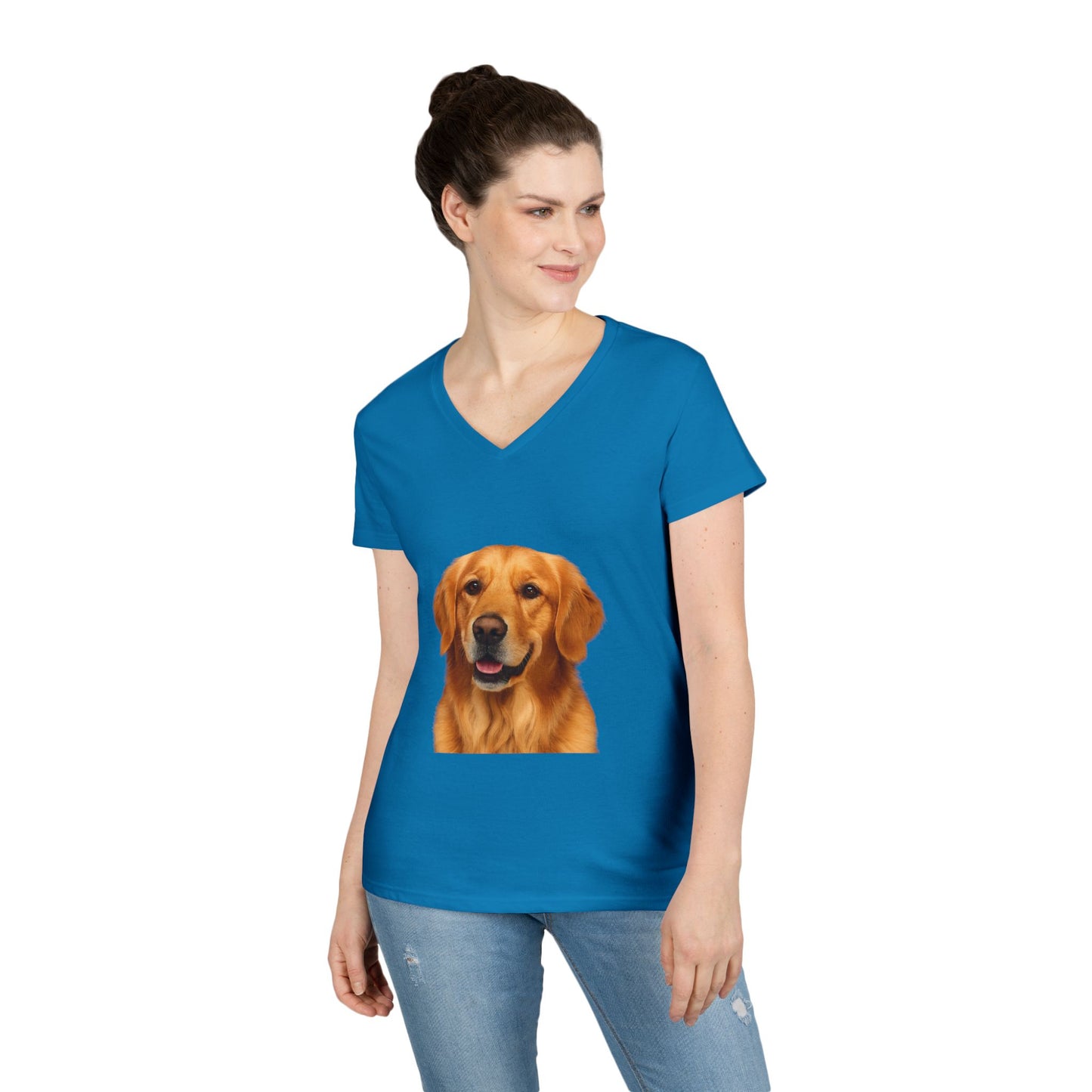 Golden Head Women's V-Neck T-Shirt