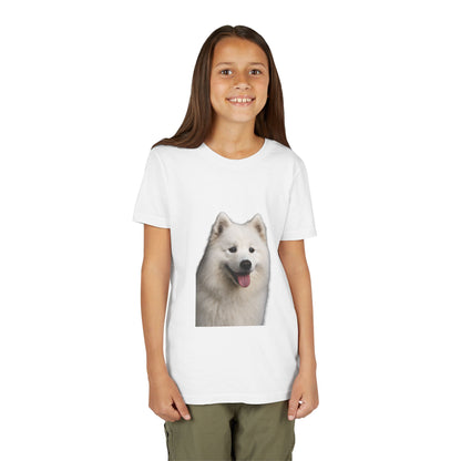 Samoyed Head Youth Unisex Short Sleeve Crewneck Tee