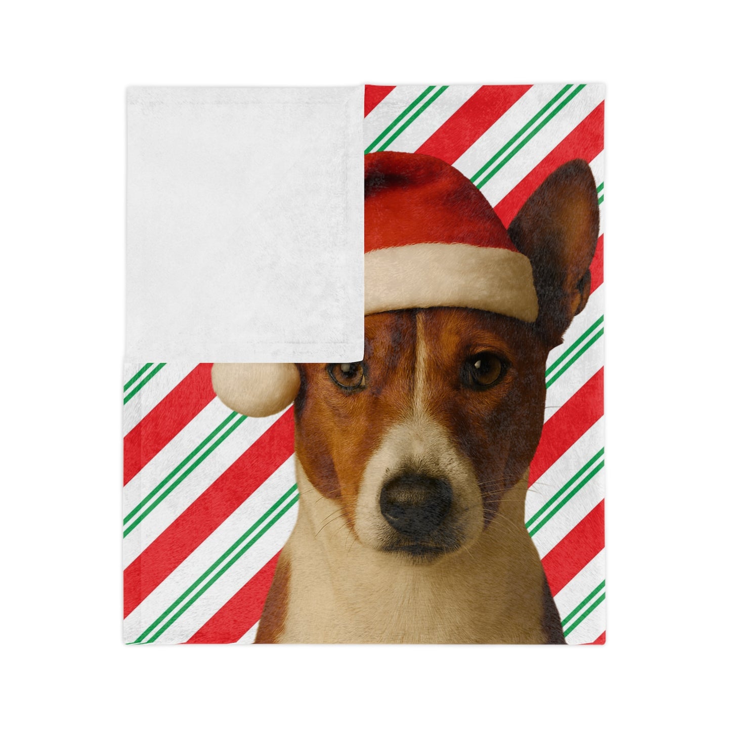 Santa Paws Basenji Velveteen Microfiber Blanket