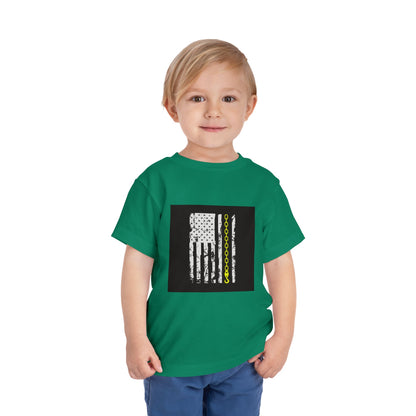 Thin Yellow Line Toddler Unisex Short Sleeve Crewneck Tee