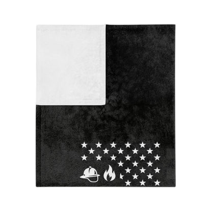 Thin Red Line Velveteen Microfiber Blanket