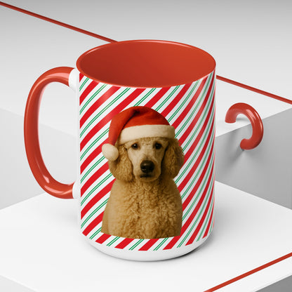 Santa Paws Poodle 2-Tone Coffee Mug