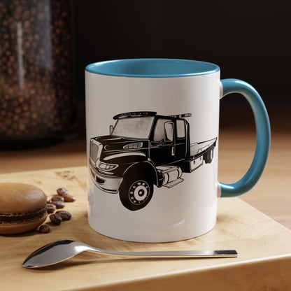 Flatbed Tow Truck 2-Tone Coffee Mug