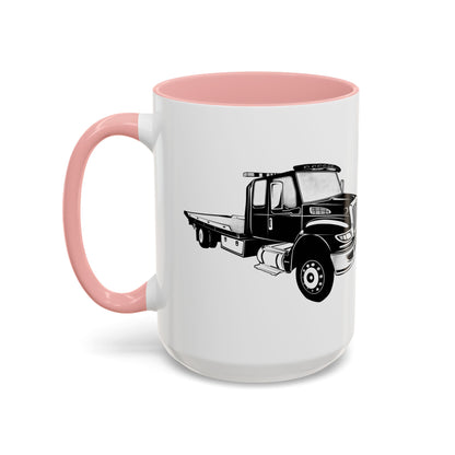 Flatbed Tow Truck 2-Tone Coffee Mug