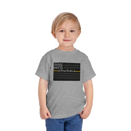 Thin Yellow Line Toddler Unisex Short Sleeve Crewneck Tee