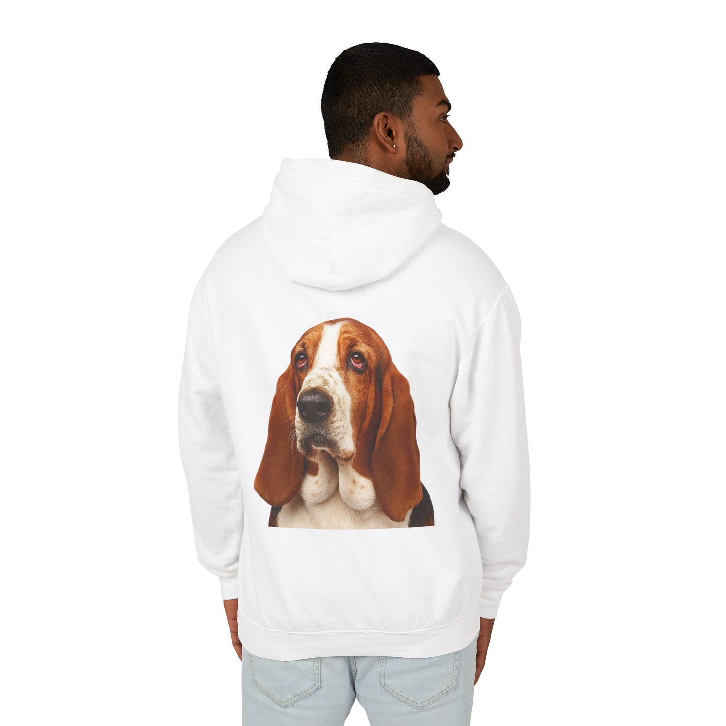 Basset Head Unisex Lightweight Hoodie