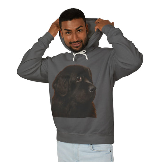 Newfie Head Unisex Lightweight Hoodie