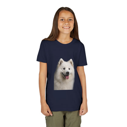 Samoyed Head Youth Unisex Short Sleeve Crewneck Tee