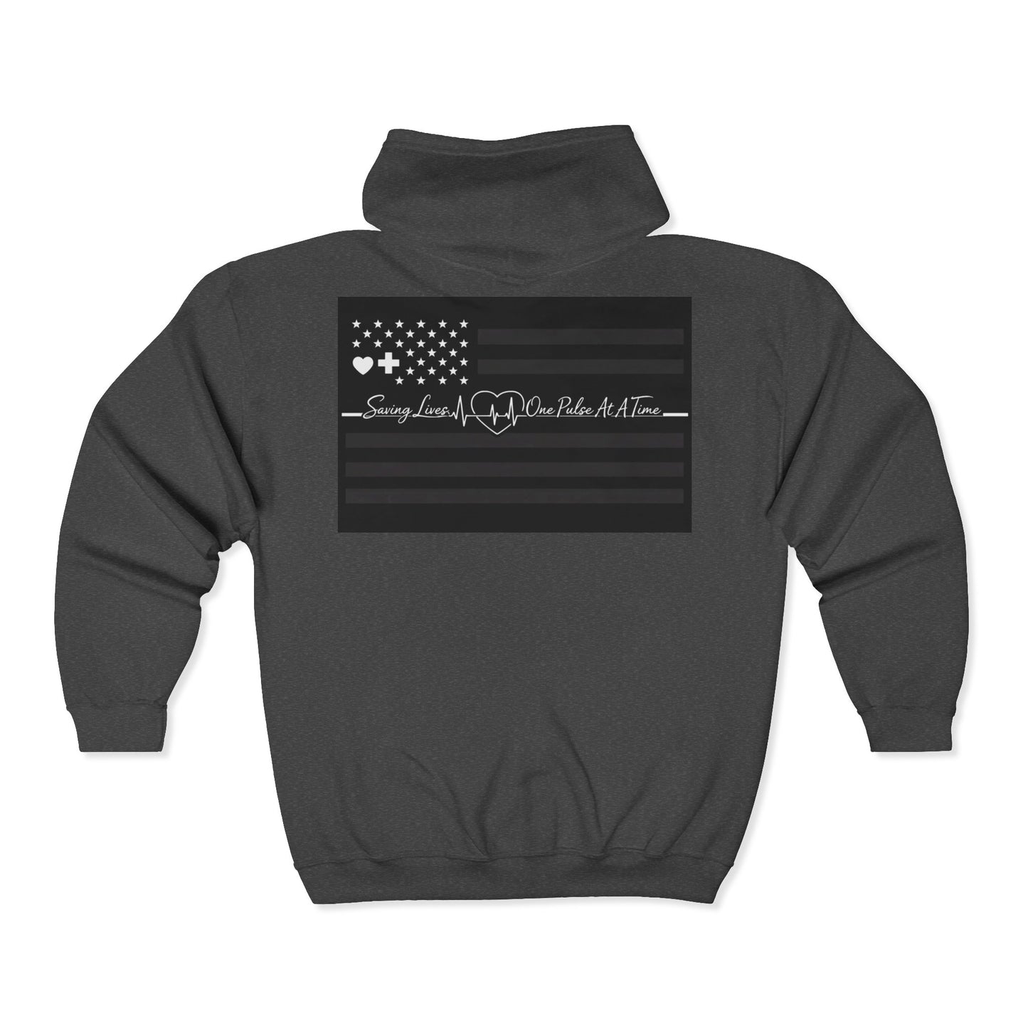 Thin White Line Unisex Full Zip Hoodie
