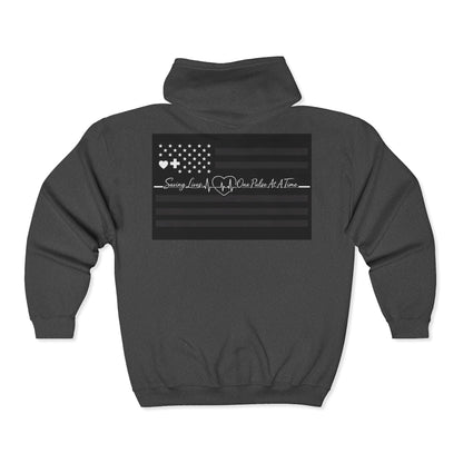 Thin White Line Unisex Full Zip Hoodie