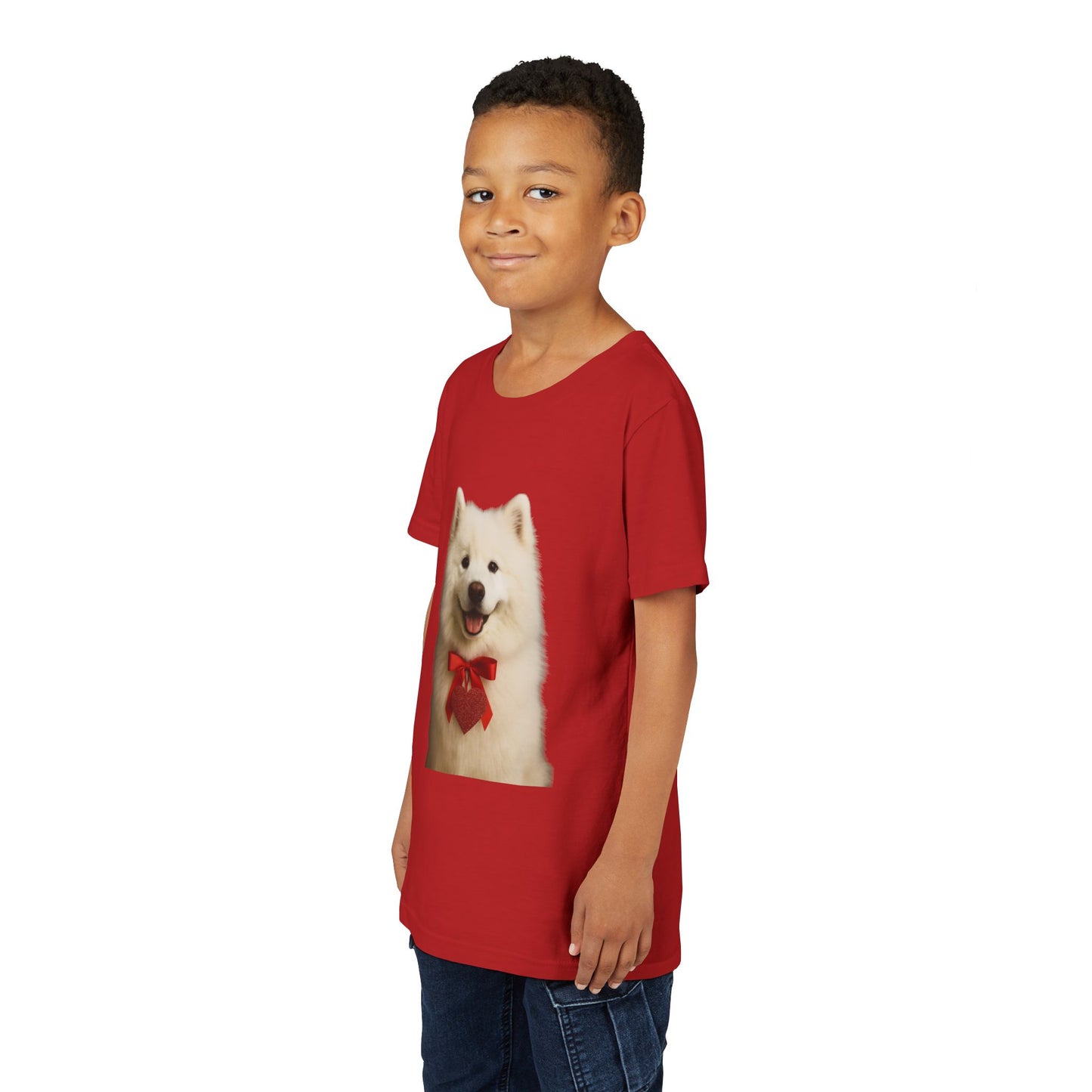 Cupid's Companion Samoyed Youth Unisex Short Sleeve Crewneck Tee