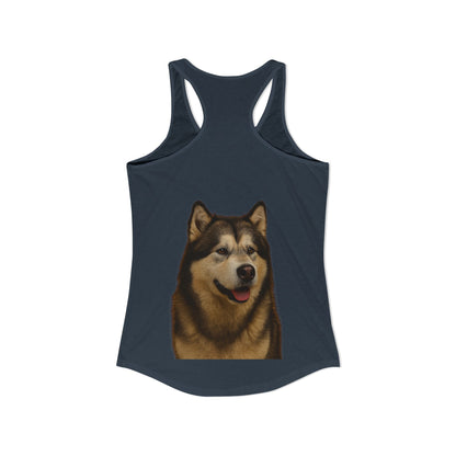 Malamute Head Women's Racerback Tank