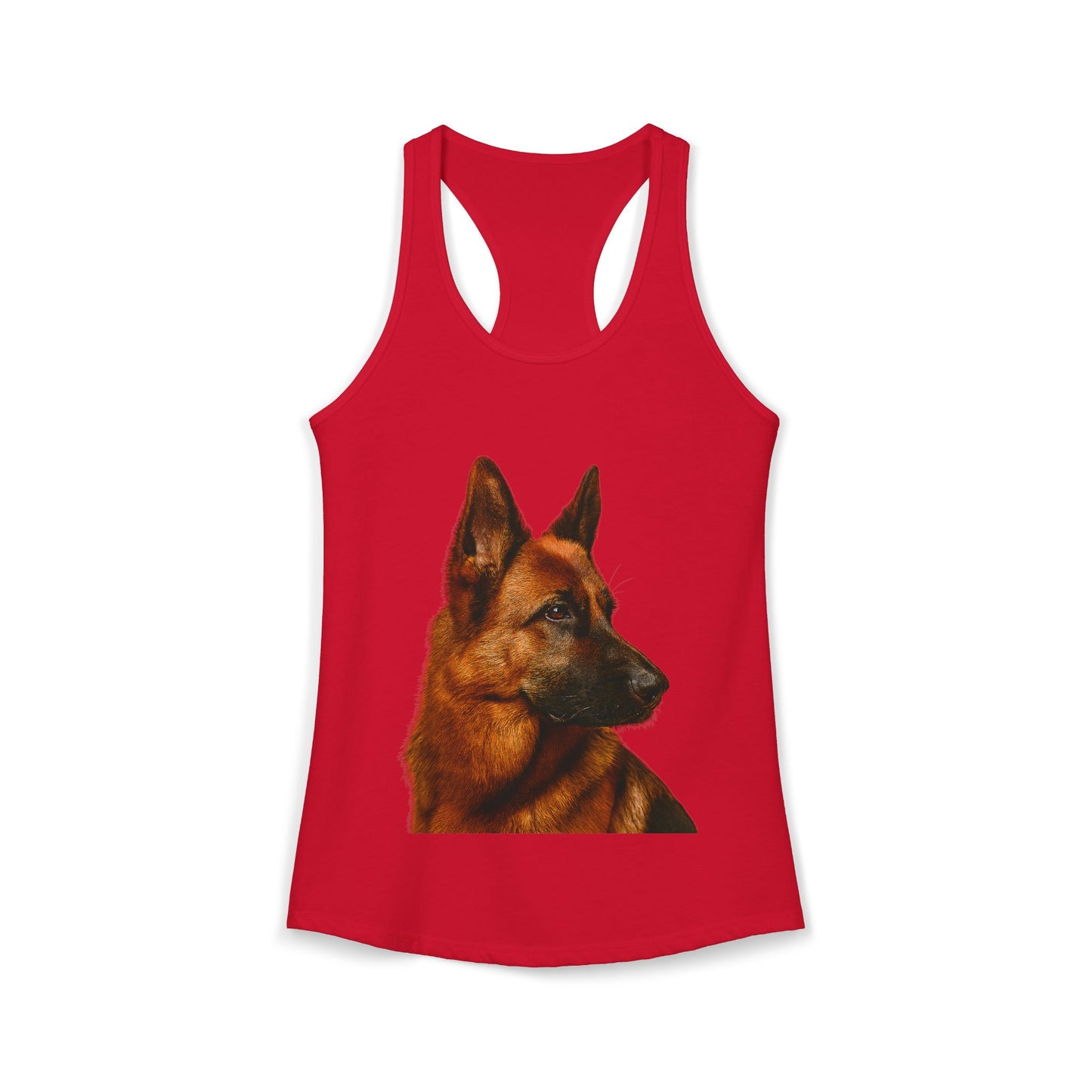 German Shepherd Head Women's Racerback Tank